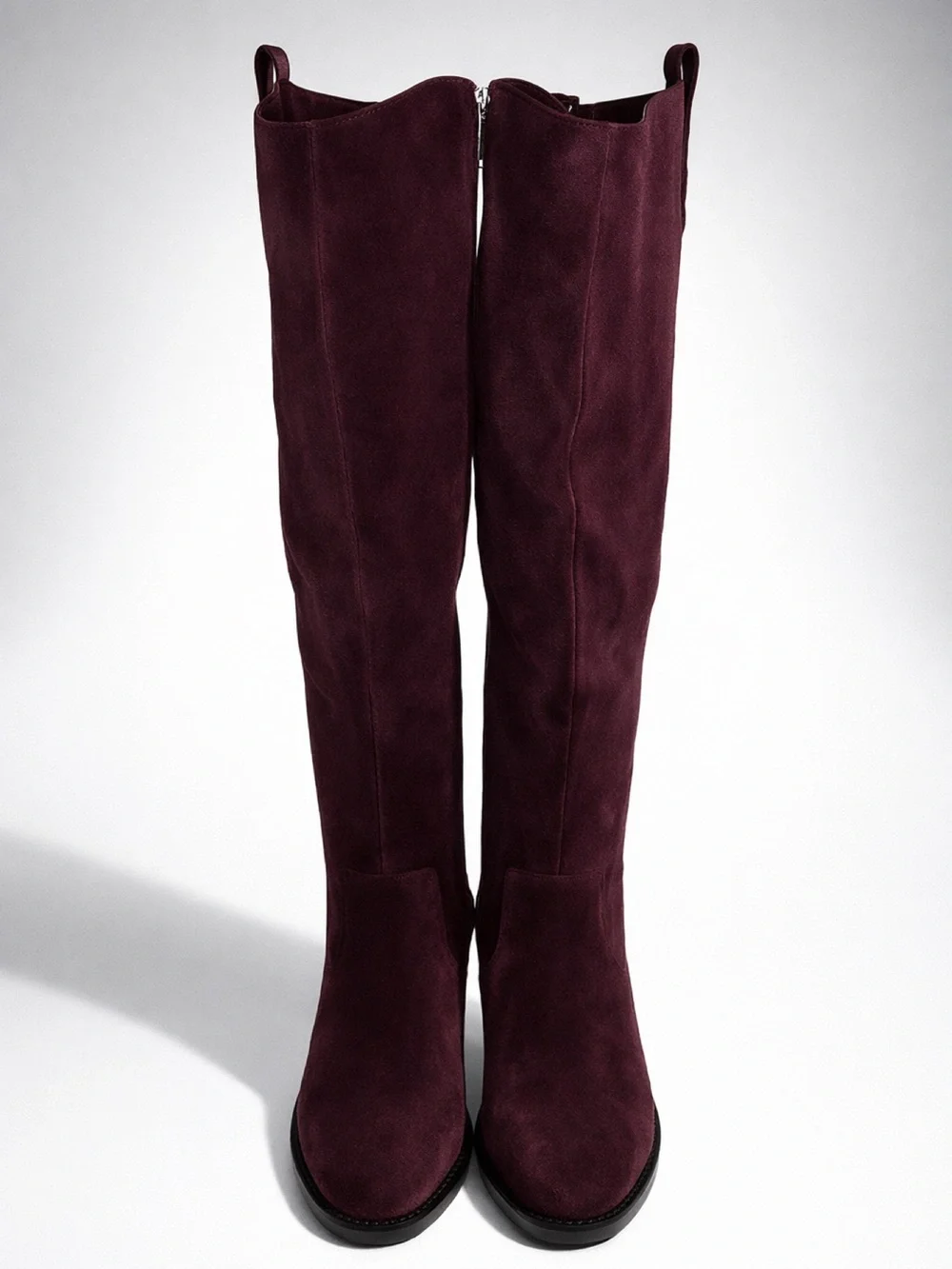 Marc Jacobs Over-The-Knee Suede Boots in Burgundy